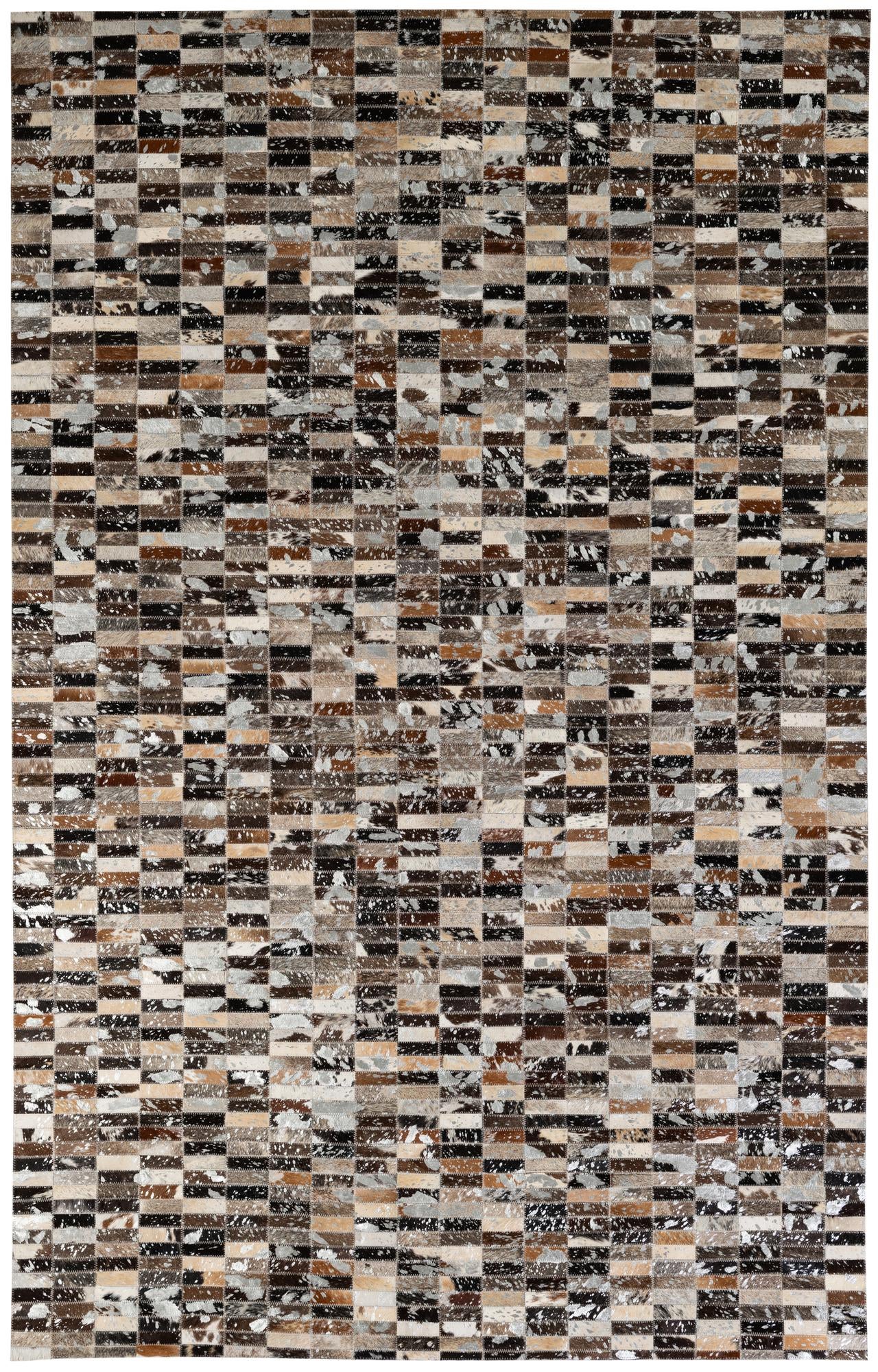 5' 1 x 8' Cowhide - Patchwork Rug
