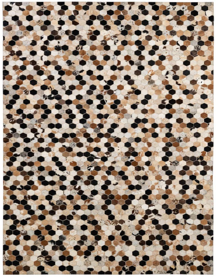 Detail image of 5' 1 x 7' 11 Cowhide - Patchwork Rug