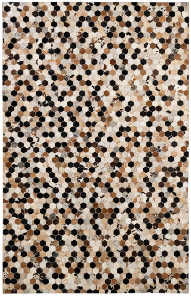 Detail image of 5' 1 x 7' 11 Cowhide - Patchwork Rug
