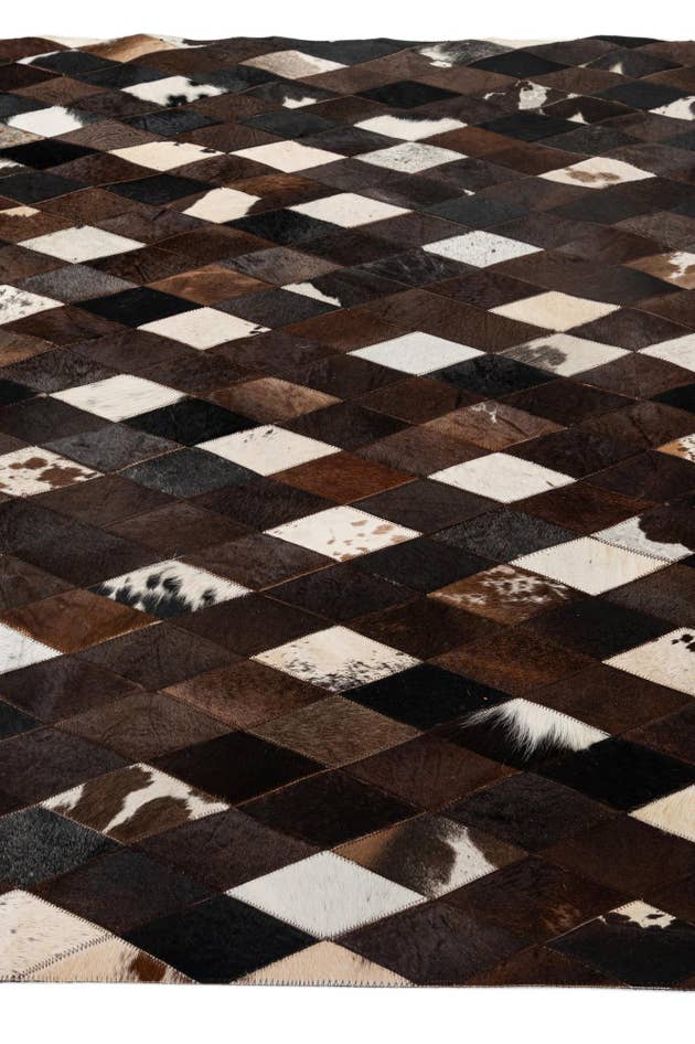 Detail image of 5' 9 x 8' 1 Cowhide - Patchwork Rug