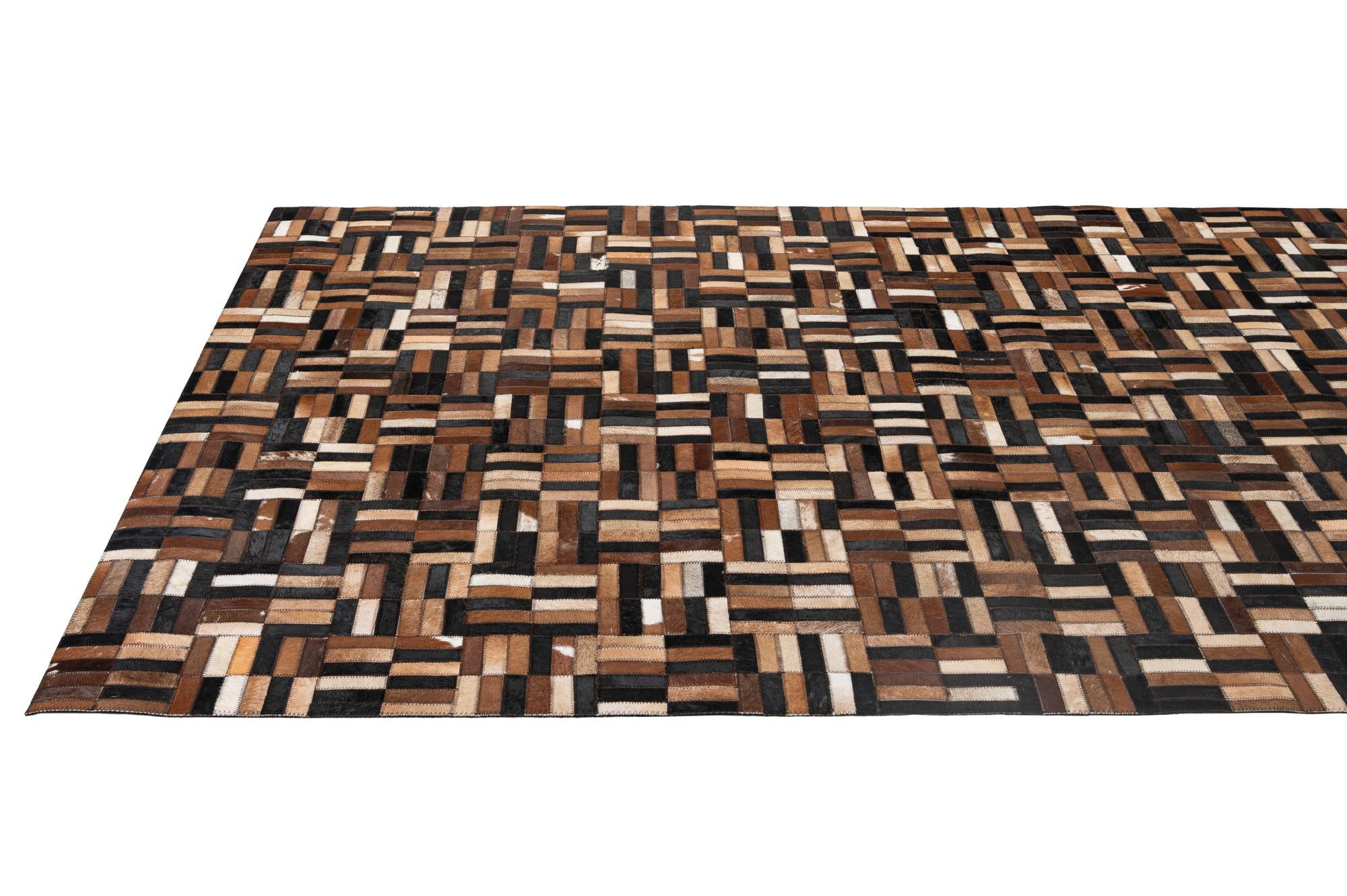 4' 11 x 7' 11 Cowhide - Patchwork Rug