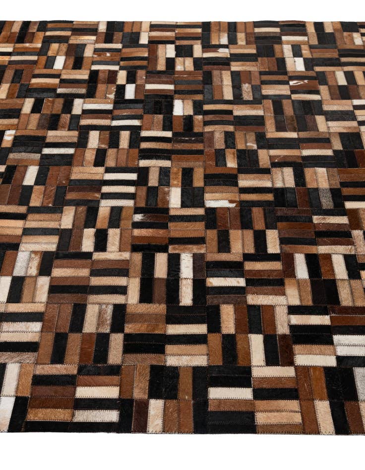Detail image of 4' 11 x 7' 11 Cowhide - Patchwork Rug