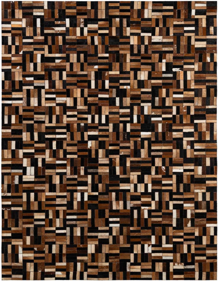 Detail image of 4' 11 x 7' 11 Cowhide - Patchwork Rug