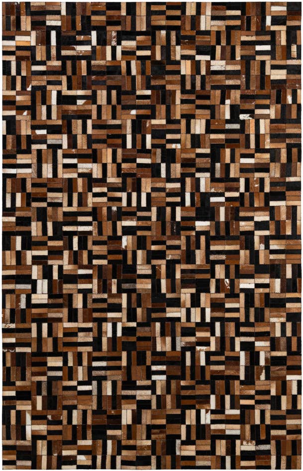 Detail image of 4' 11 x 7' 11 Cowhide - Patchwork Rug