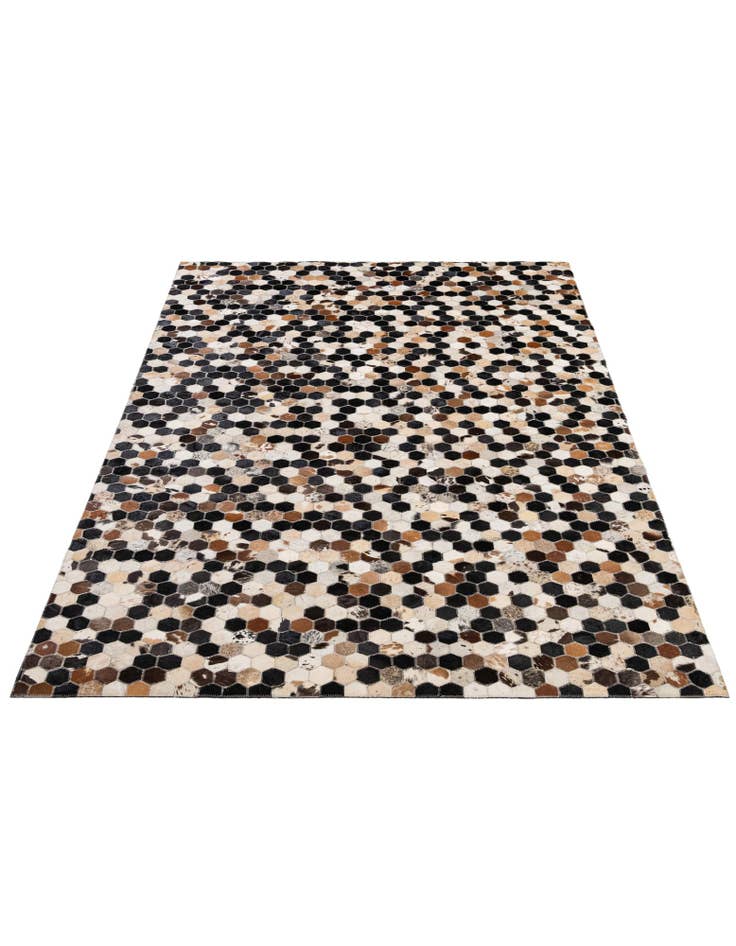 Detail image of 5' 1 x 8' 1 Cowhide - Patchwork Rug