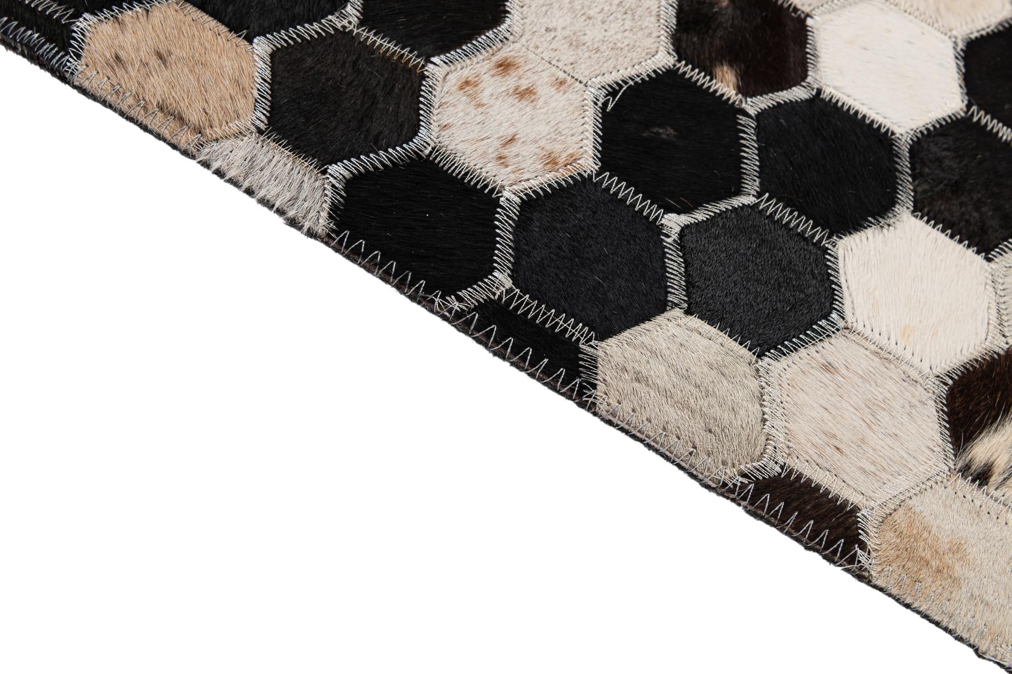 5' 1 x 8' 1 Cowhide - Patchwork Rug