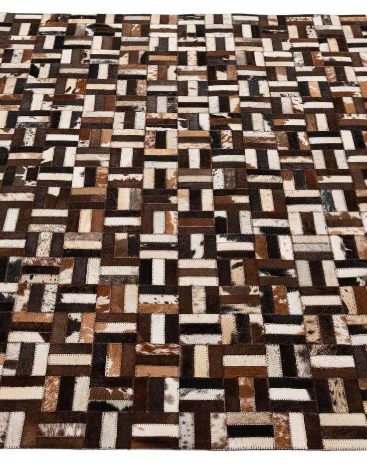 Detail image of 4' 11 x 7' 11 Cowhide - Patchwork Rug