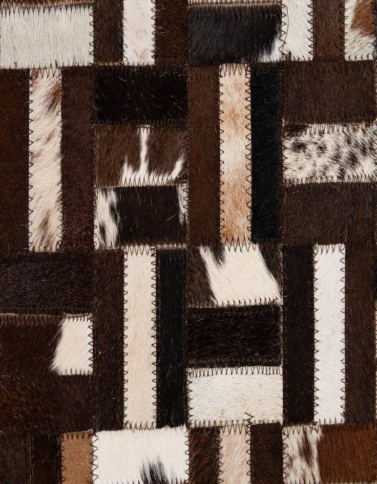 Detail image of 4' 11 x 7' 11 Cowhide - Patchwork Rug