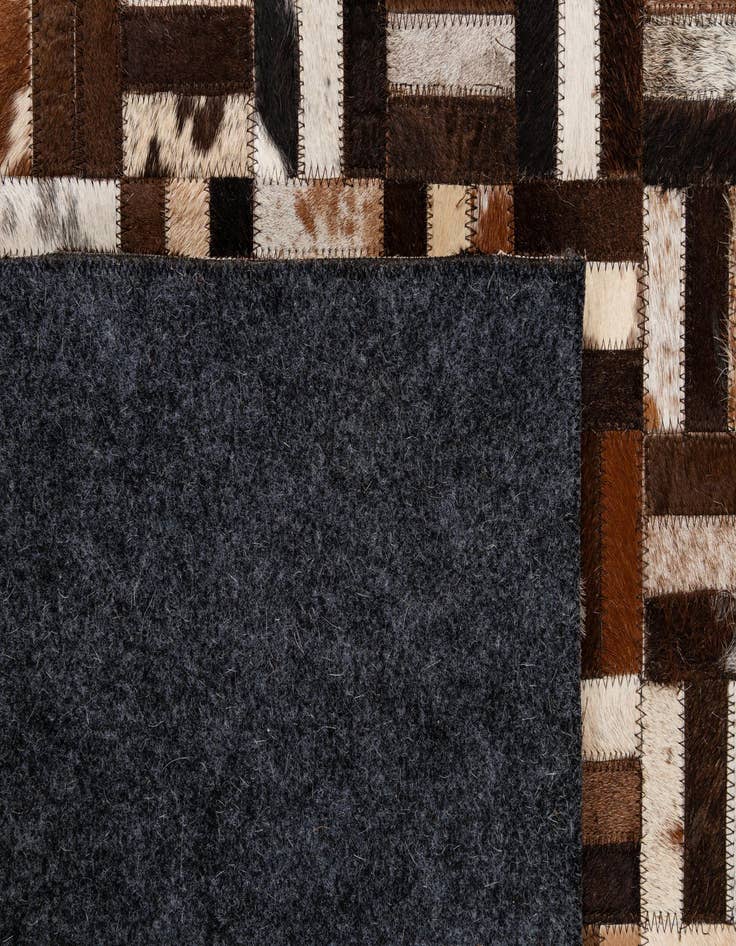 Detail image of 4' 11 x 7' 11 Cowhide - Patchwork Rug