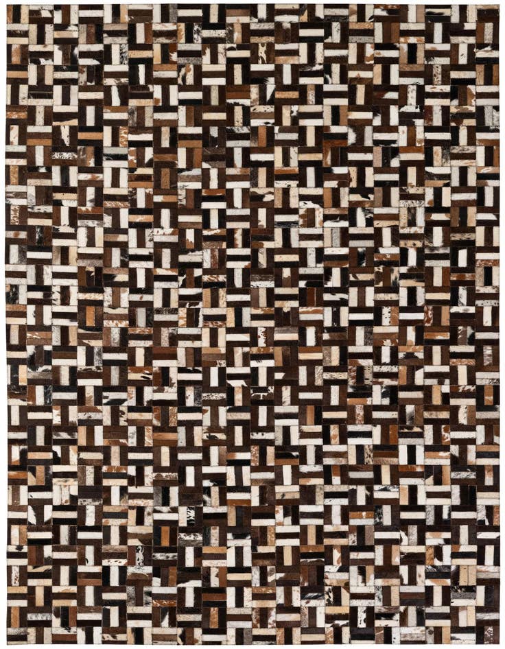 Detail image of 4' 11 x 7' 11 Cowhide - Patchwork Rug