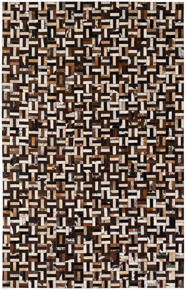 Detail image of 4' 11 x 7' 11 Cowhide - Patchwork Rug
