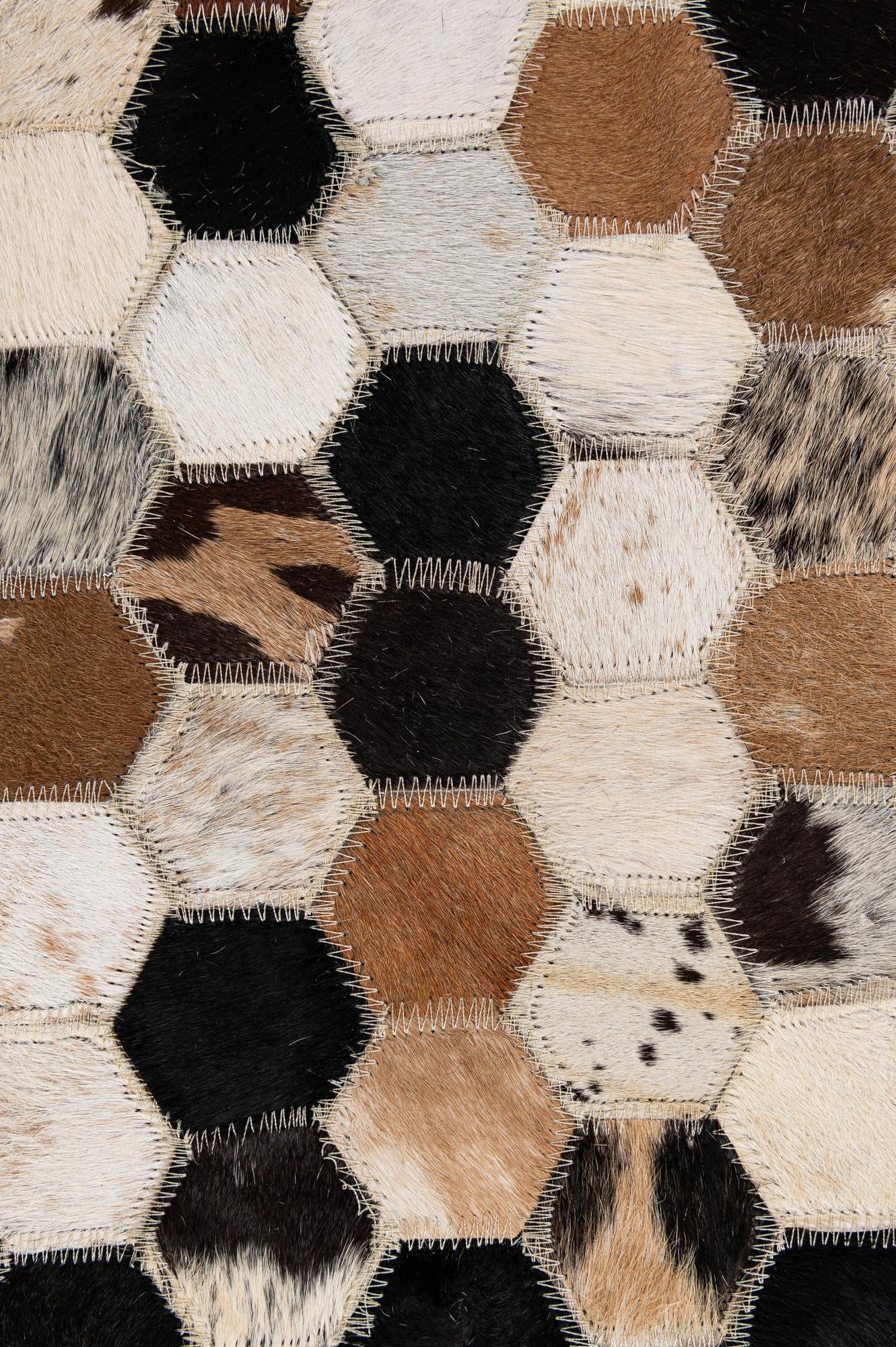 5' x 8' 1 Cowhide - Patchwork Rug
