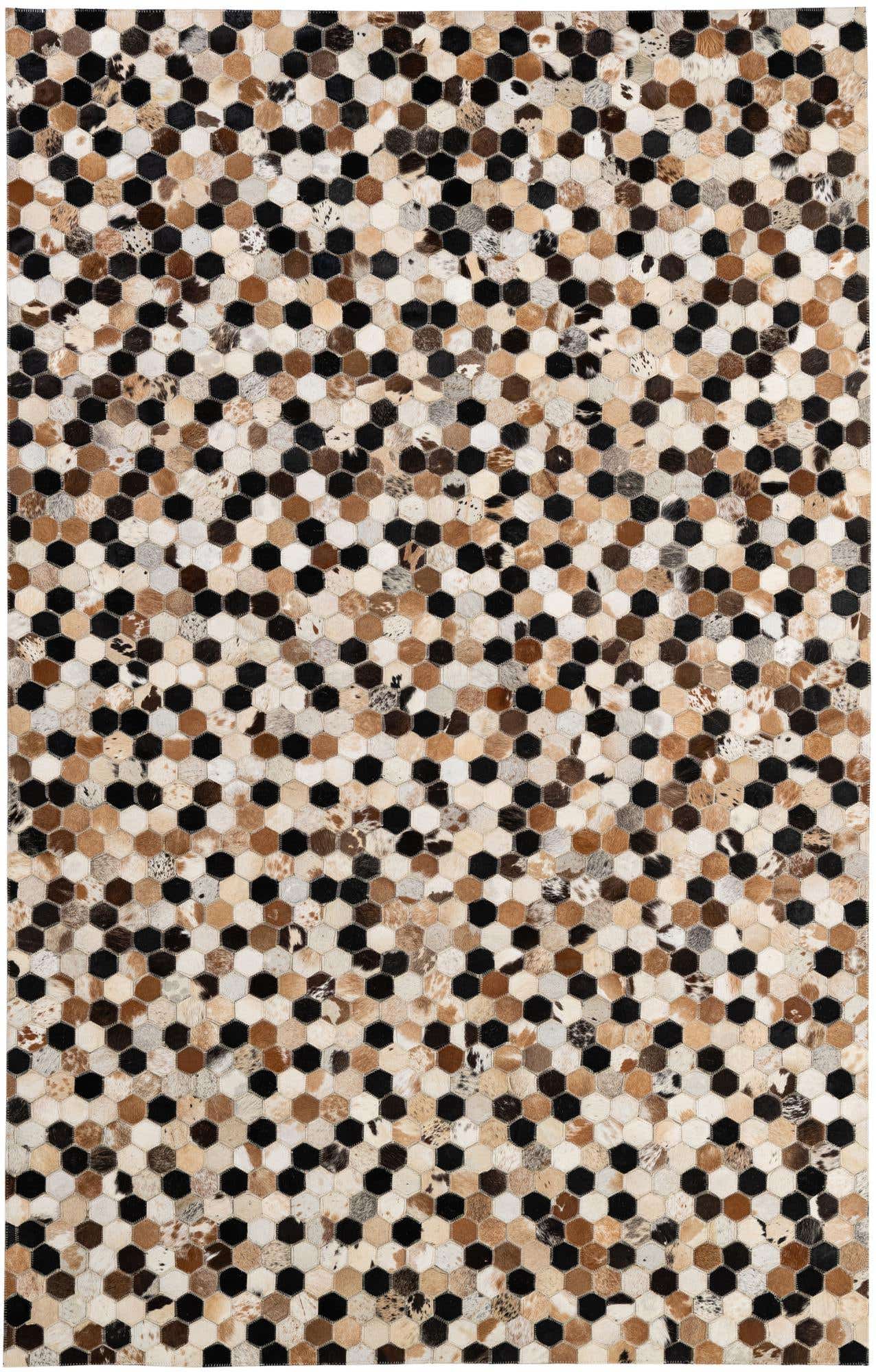 5' x 8' 1 Cowhide - Patchwork Rug