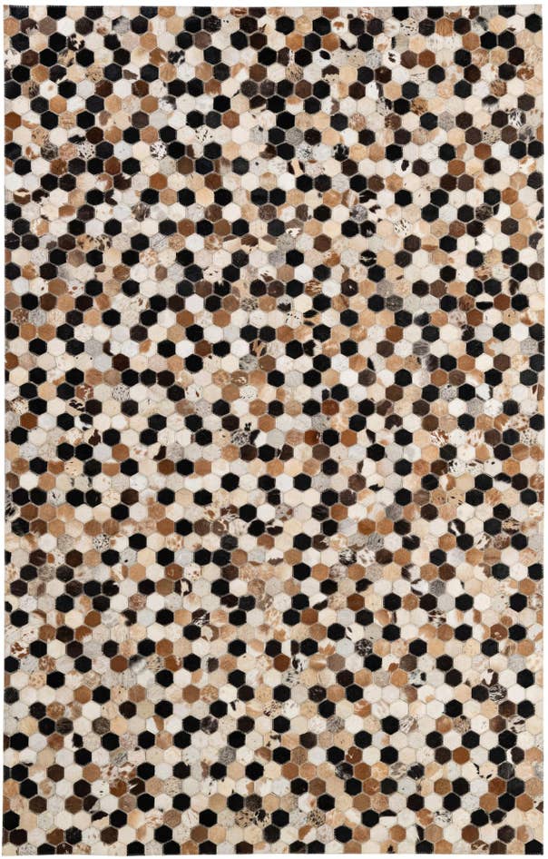 Detail image of 5' x 8' 1 Cowhide - Patchwork Rug