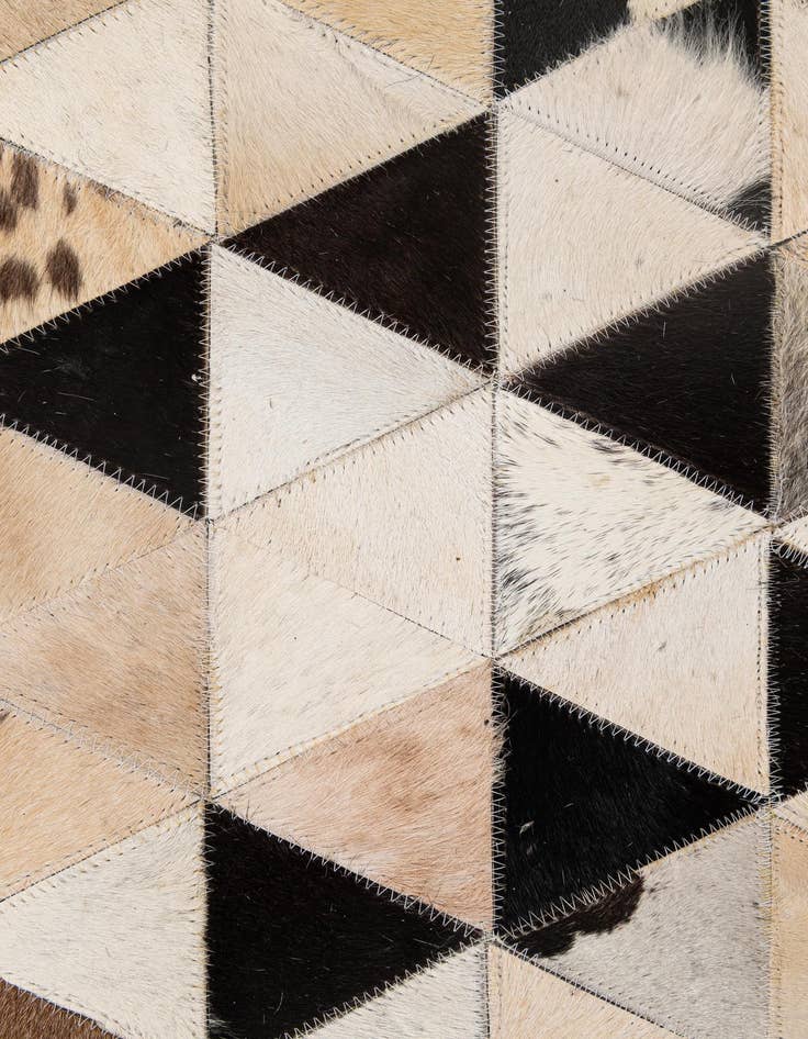 Detail image of 5' 2 x 8' Cowhide - Patchwork Rug