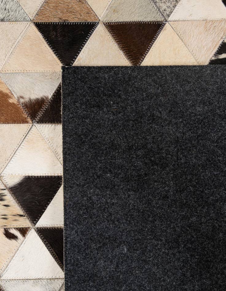 Detail image of 5' 2 x 8' Cowhide - Patchwork Rug