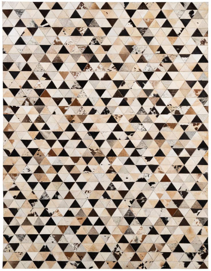 Detail image of 5' 2 x 8' Cowhide - Patchwork Rug