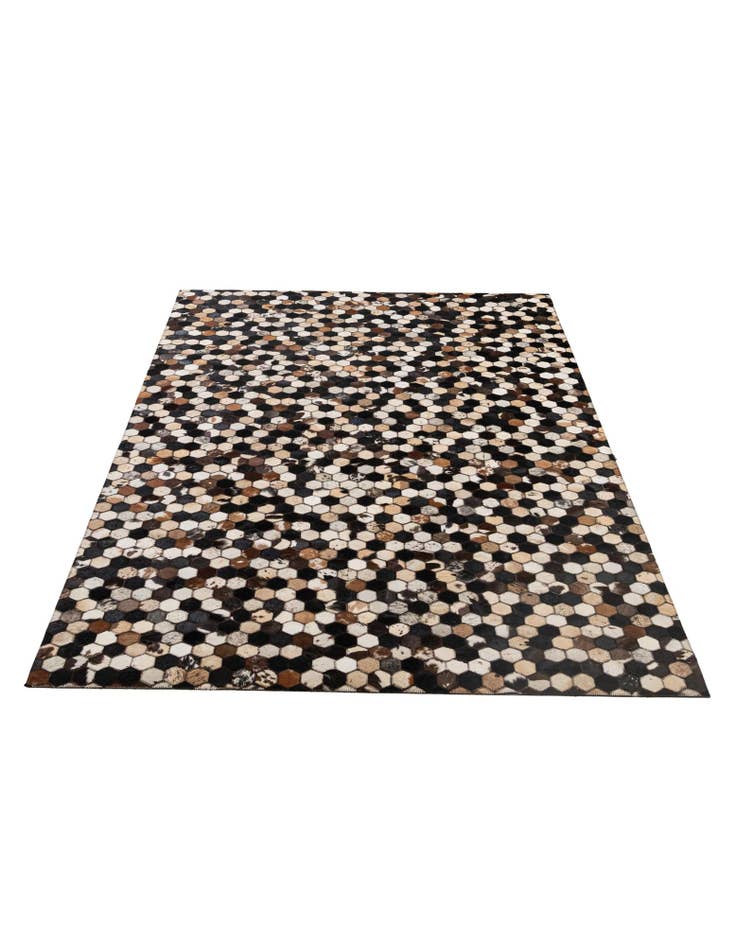 Detail image of 5' 1 x 8' Cowhide - Patchwork Rug
