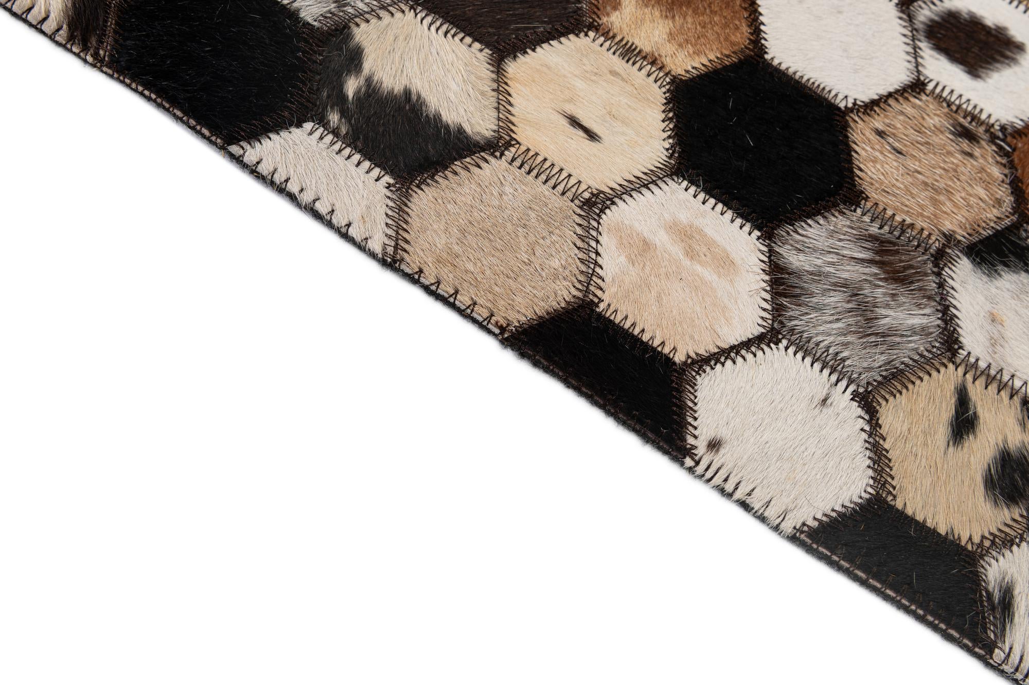 5' 1 x 8' Cowhide - Patchwork Rug