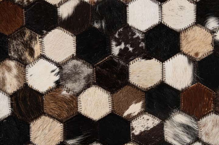 5' 1 x 8' Cowhide - Patchwork Rug