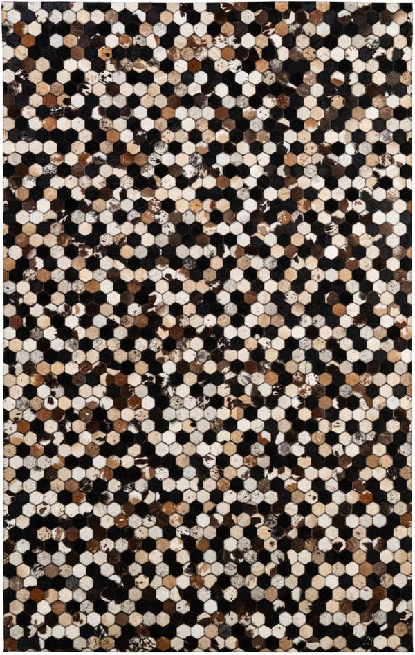 Detail image of 5' 1 x 8' Cowhide - Patchwork Rug