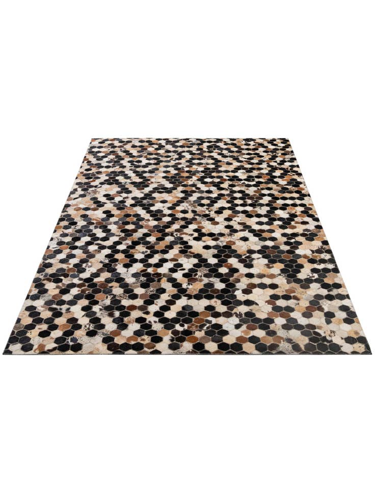 Detail image of 5' 1 x 7' 11 Cowhide - Patchwork Rug
