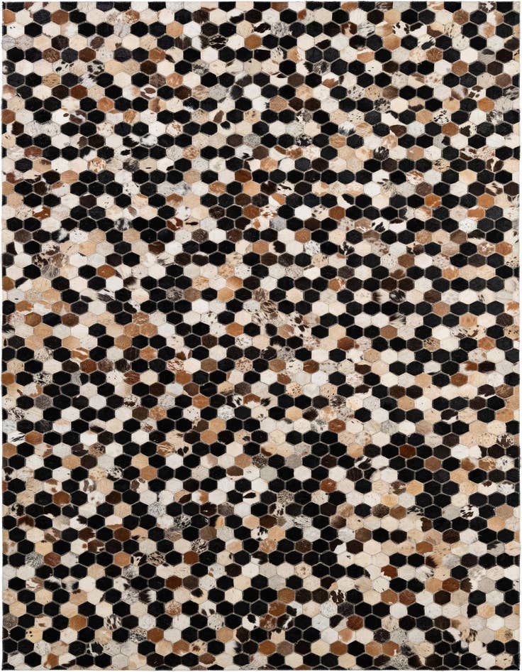 Detail image of 5' 1 x 7' 11 Cowhide - Patchwork Rug