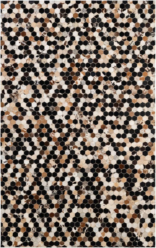 Detail image of 5' 1 x 7' 11 Cowhide - Patchwork Rug