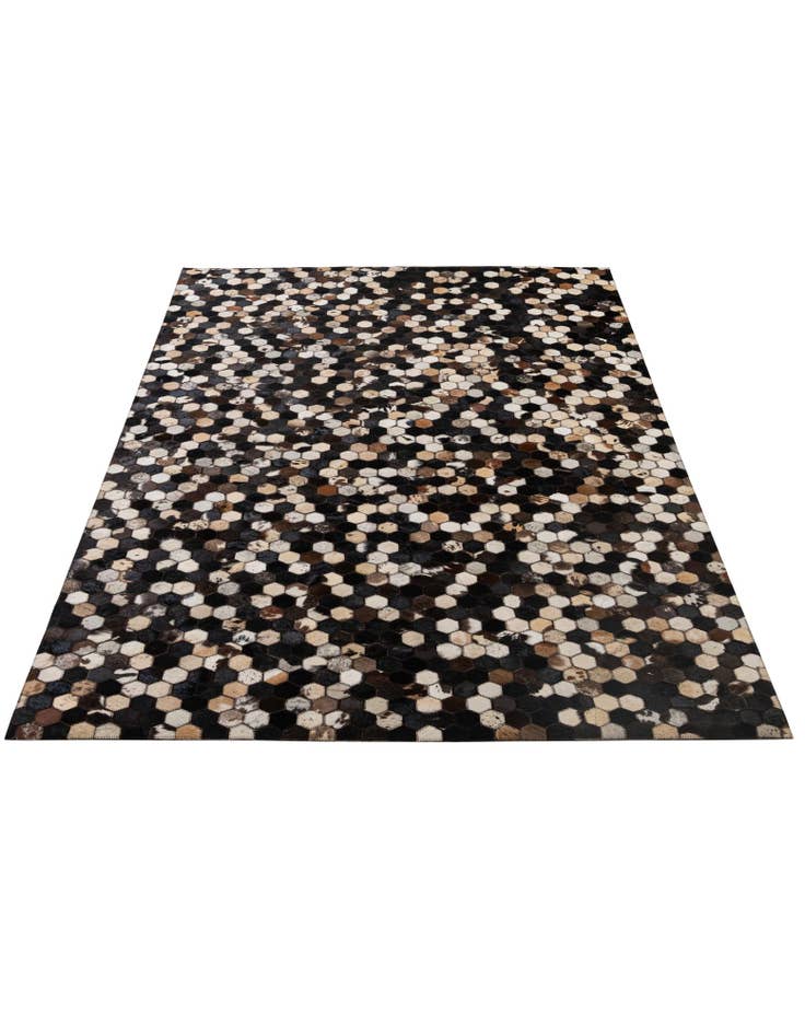 Detail image of 5' 1 x 8' 1 Cowhide - Patchwork Rug