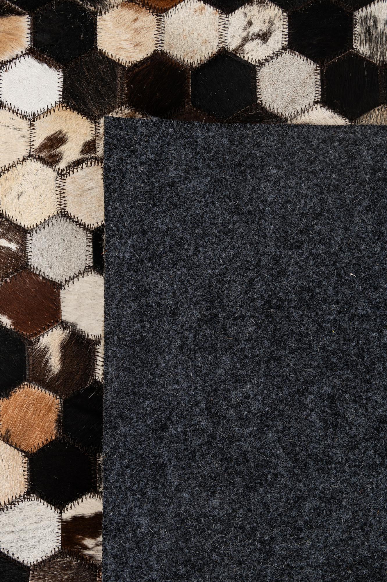 5' 1 x 8' 1 Cowhide - Patchwork Rug