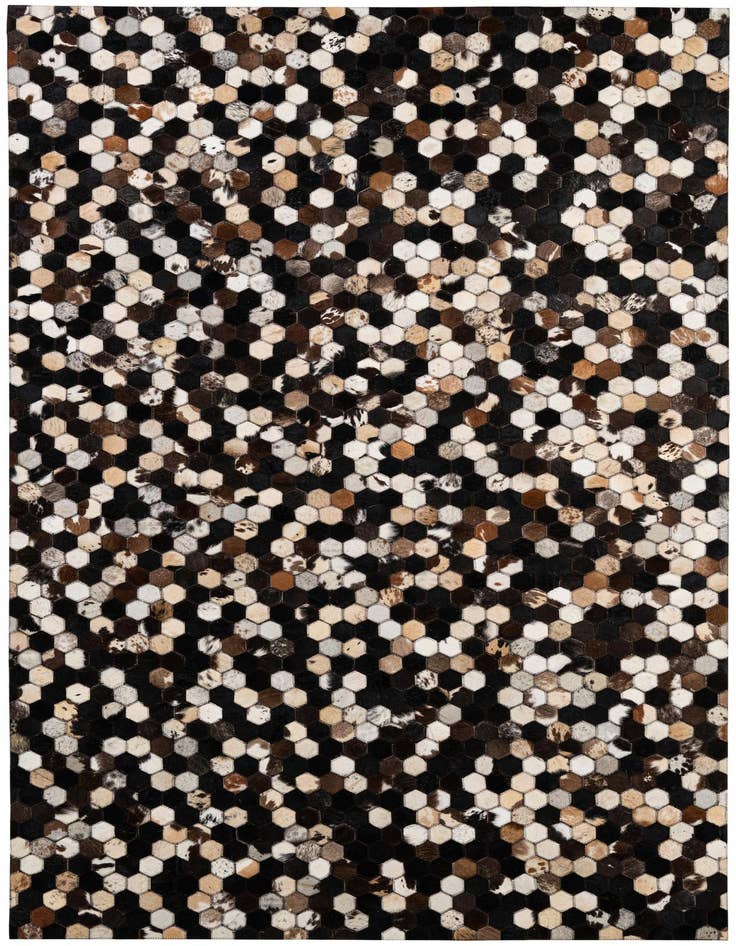 Detail image of 5' 1 x 8' 1 Cowhide - Patchwork Rug
