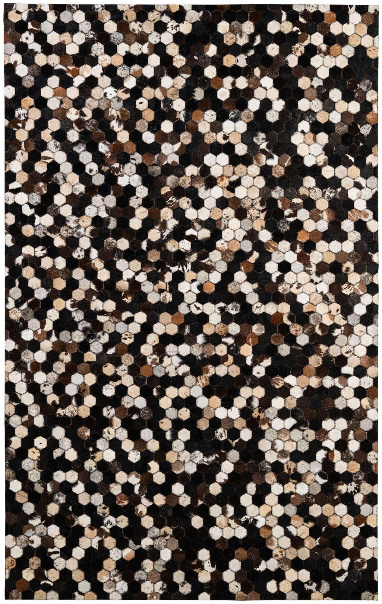 5' 1 x 8' 1 Cowhide - Patchwork Rug