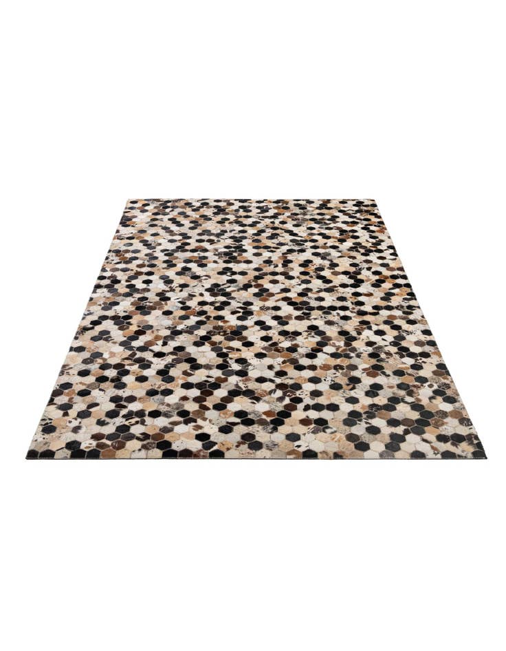 Detail image of 5' 1 x 7' 11 Cowhide - Patchwork Rug