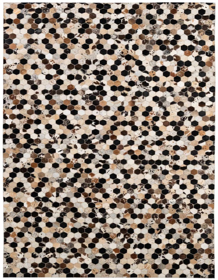 Detail image of 5' 1 x 7' 11 Cowhide - Patchwork Rug