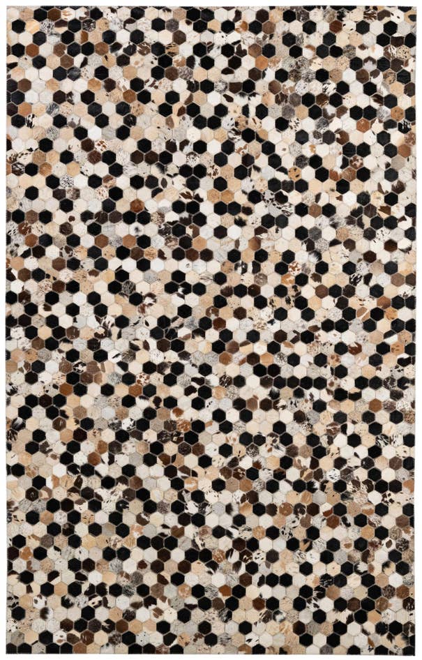Detail image of 5' 1 x 7' 11 Cowhide - Patchwork Rug