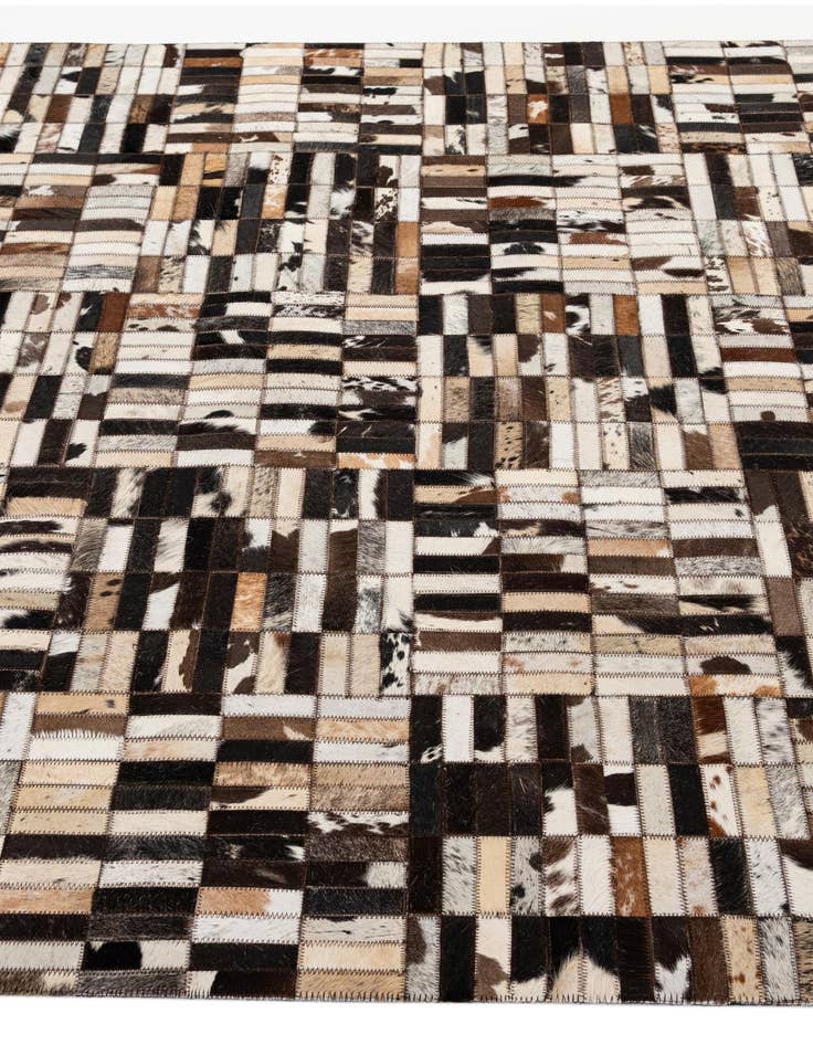 Detail image of 4' 11 x 7' 10 Cowhide - Patchwork Rug