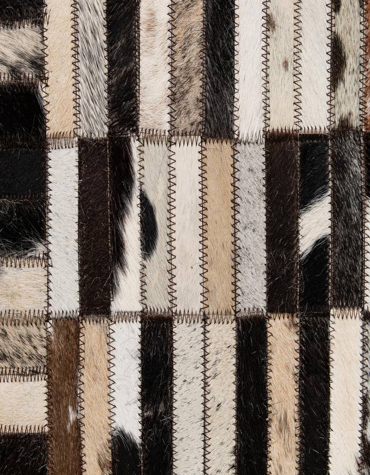 Detail image of 4' 11 x 7' 10 Cowhide - Patchwork Rug