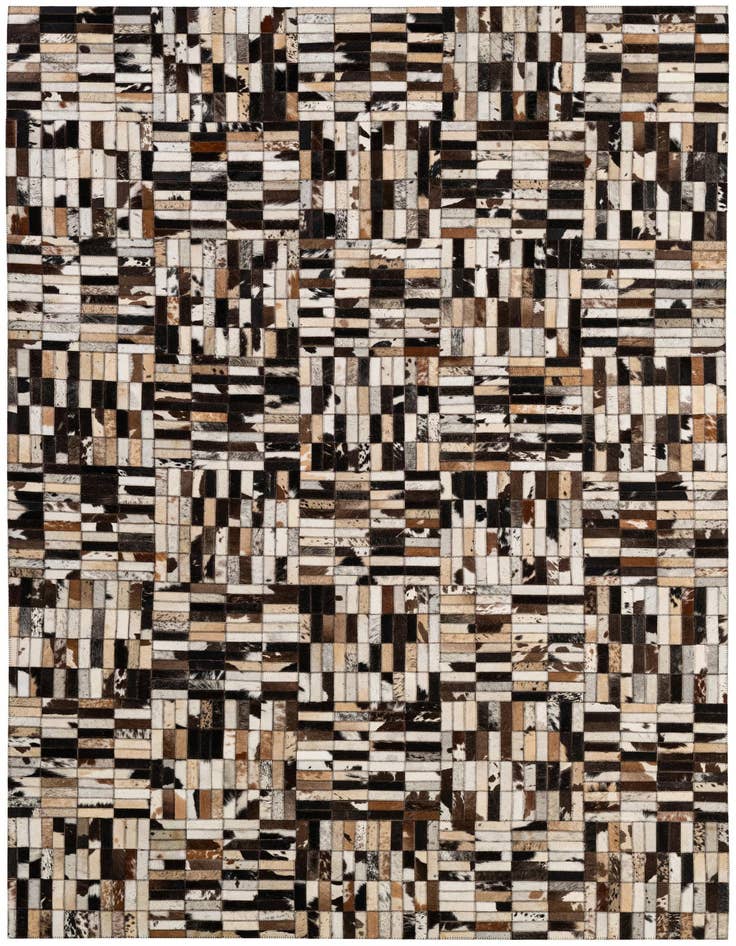 Detail image of 4' 11 x 7' 10 Cowhide - Patchwork Rug