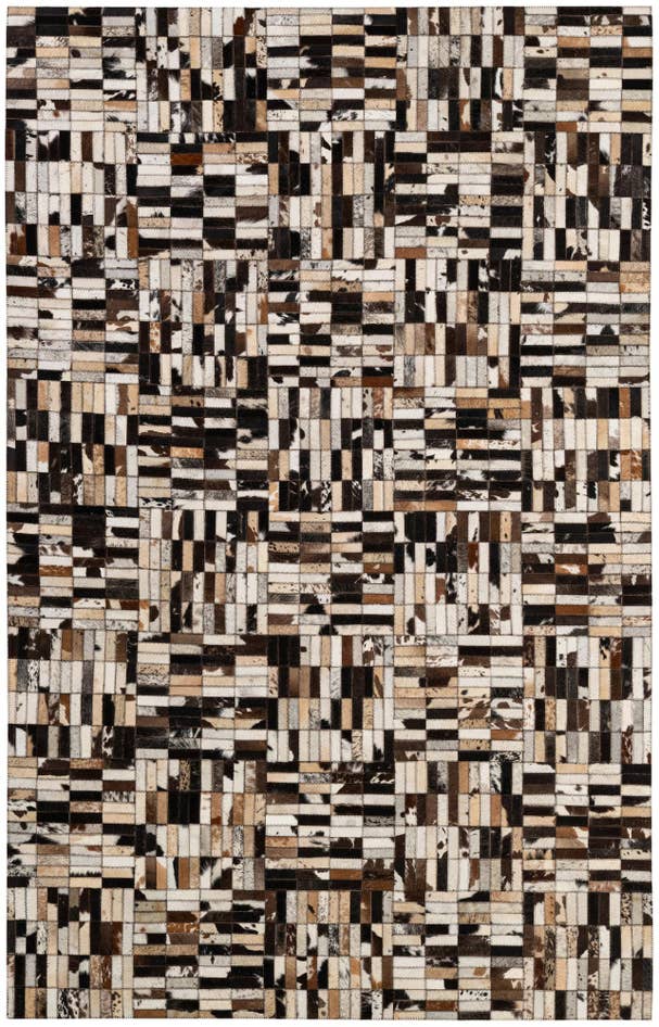 Detail image of 4' 11 x 7' 10 Cowhide - Patchwork Rug