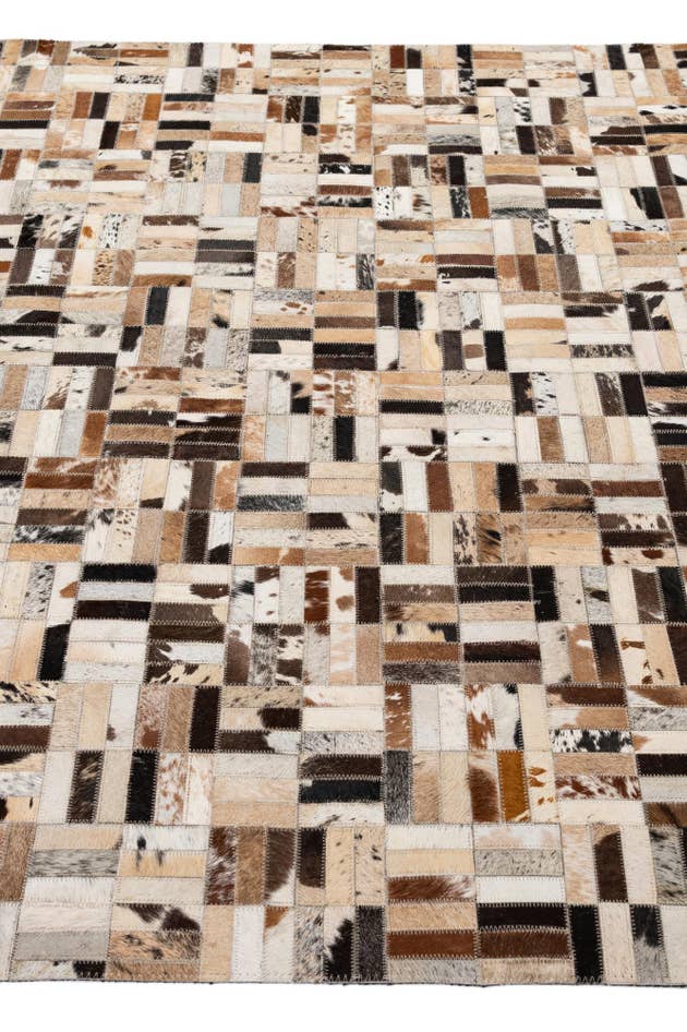 Detail image of 5' x 8' Cowhide - Patchwork Rug