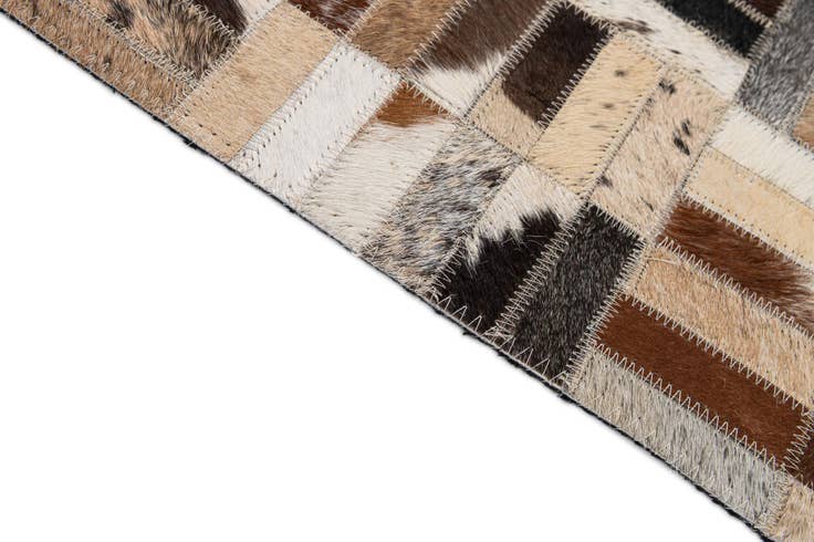 Detail image of 5' x 8' Cowhide - Patchwork Rug