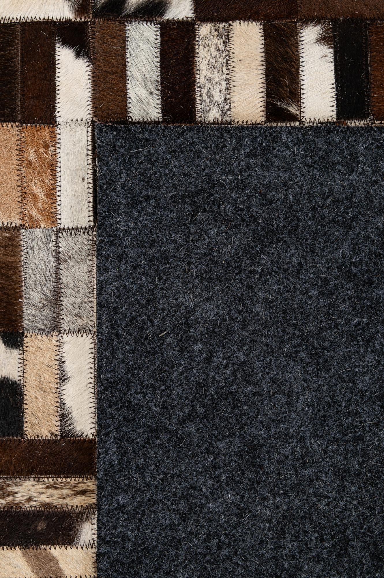 5' x 7' 10 Cowhide - Patchwork Rug