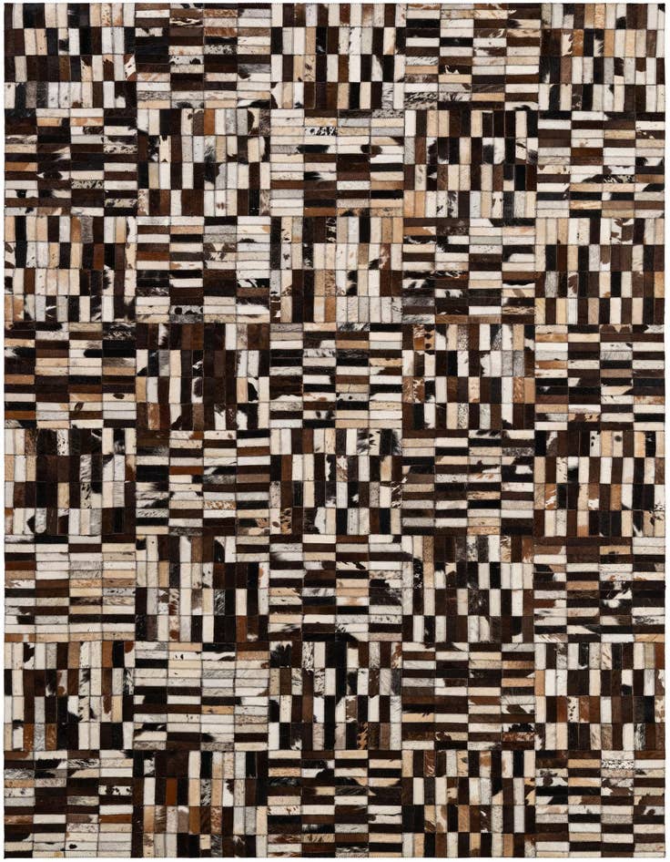 Detail image of 5' x 7' 10 Cowhide - Patchwork Rug