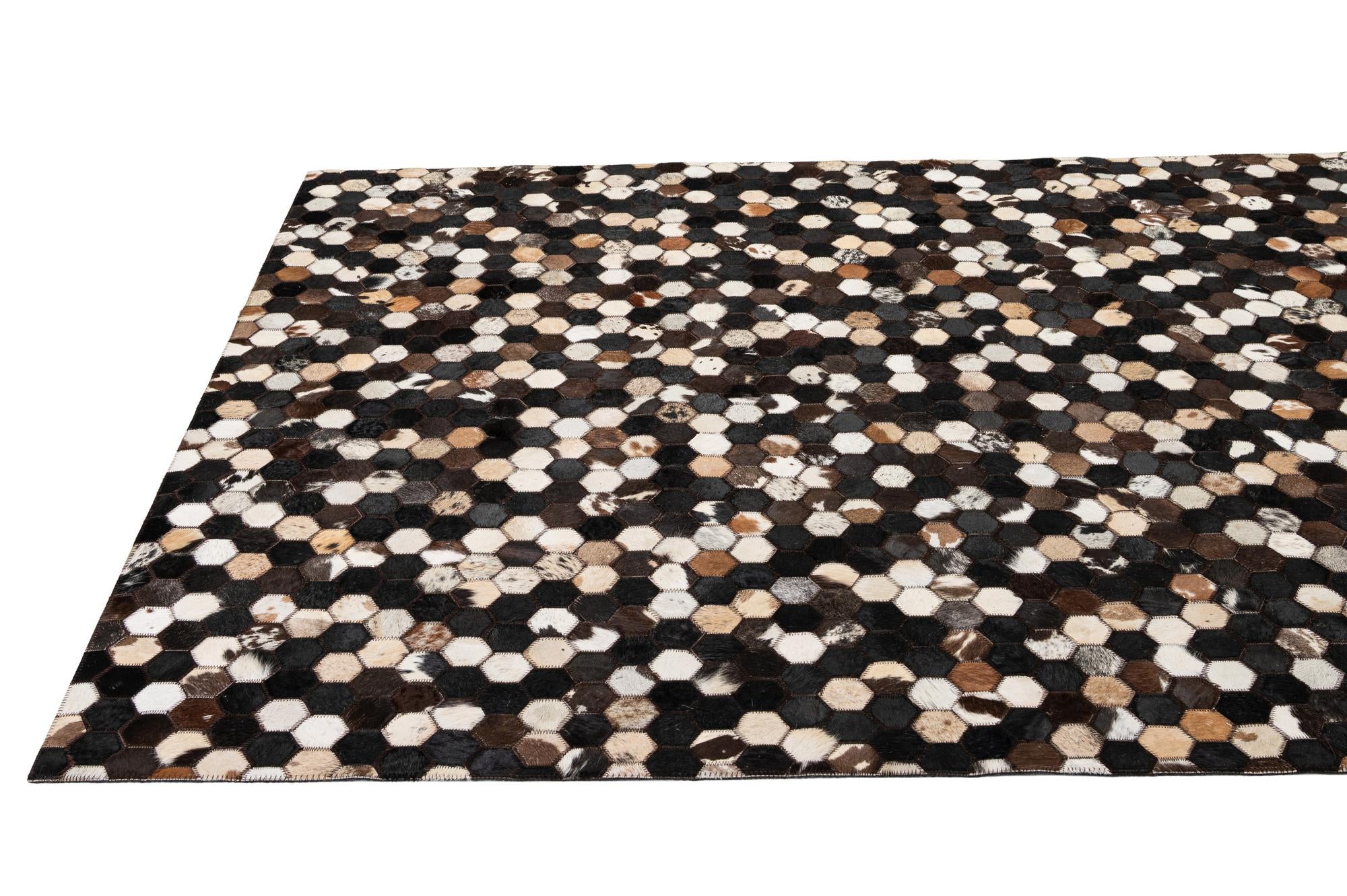 5' 2 x 7' 11 Cowhide - Patchwork Rug