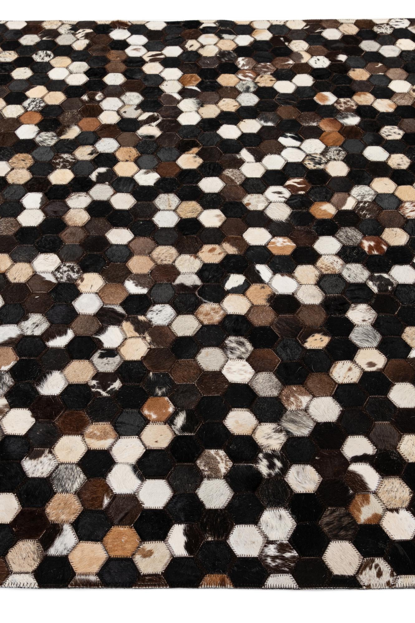 5' 2 x 7' 11 Cowhide - Patchwork Rug