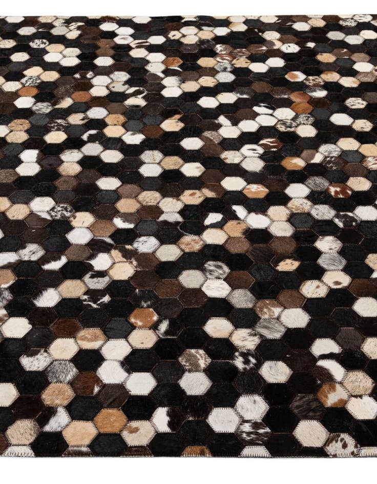 Detail image of 5' 2 x 7' 11 Cowhide - Patchwork Rug