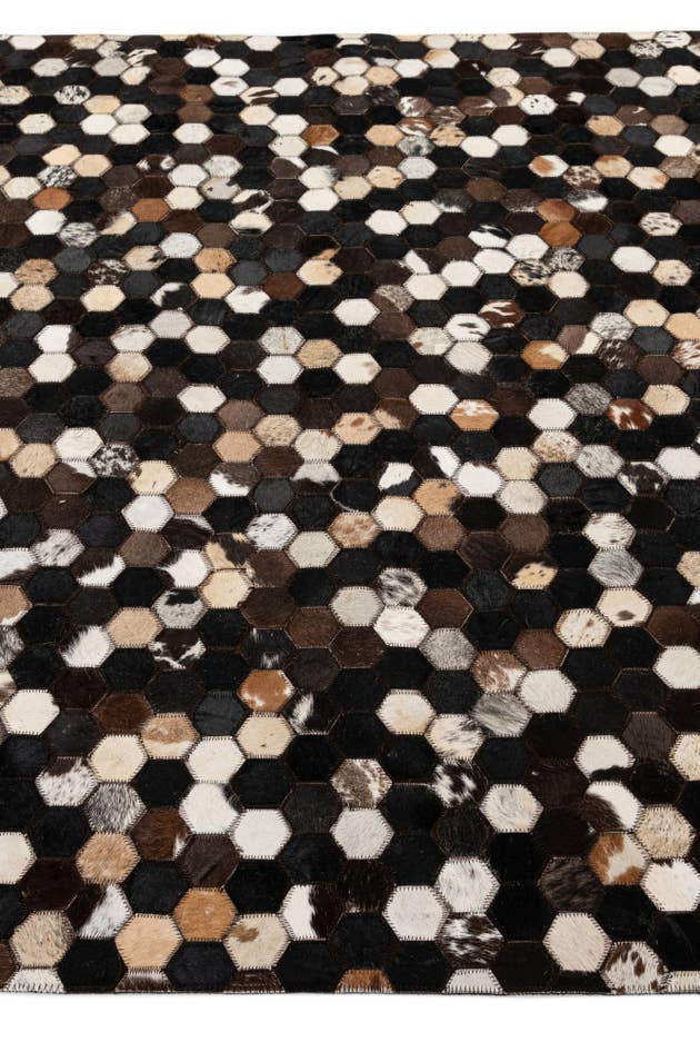 Detail image of 5' 2 x 7' 11 Cowhide - Patchwork Rug