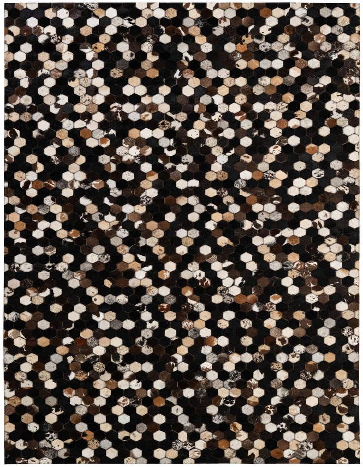 Detail image of 5' 2 x 7' 11 Cowhide - Patchwork Rug