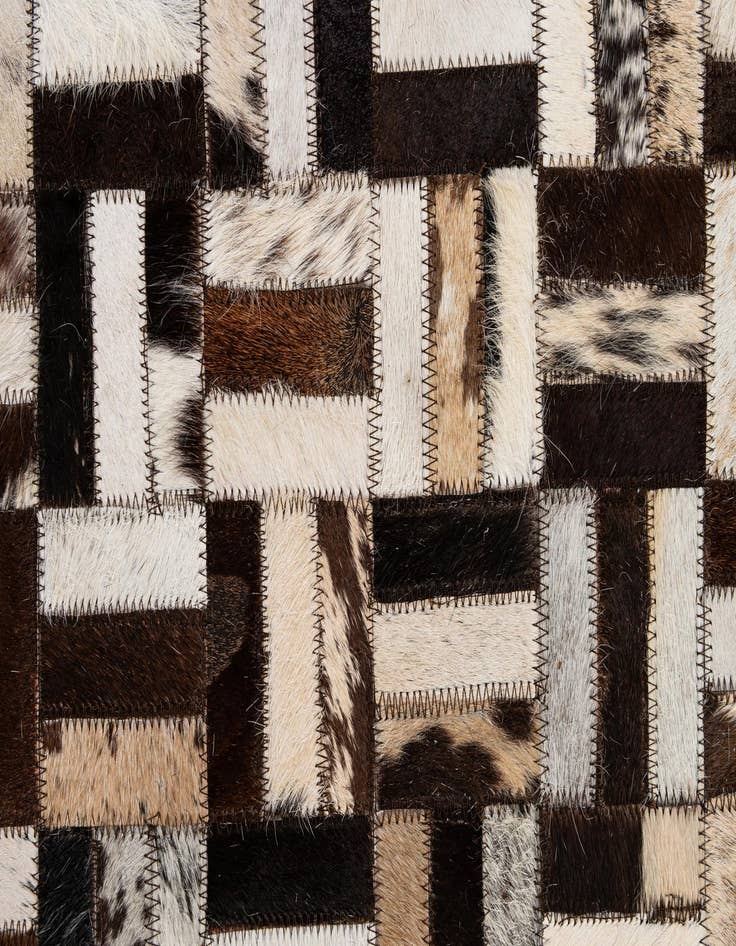 Detail image of 5' 3 x 8' 1 Cowhide - Patchwork Rug