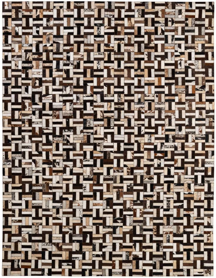 Detail image of 5' 3 x 8' 1 Cowhide - Patchwork Rug